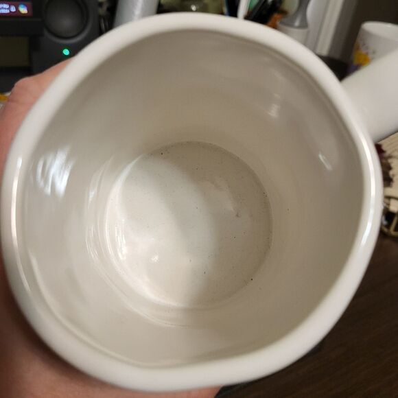 Pier 1 "PEACE" Stoneware Coffee Mug, 4.5 inchess tall - Picture 3 of 5